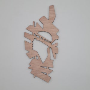 Motif Corse et Tête de Maure en bois - Décoration corse traditionelle - Emblême corse - Découpe LASER - "Testa Mora" - Carte régionale