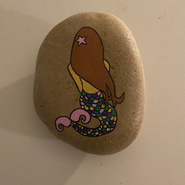Mermaid Painted Rocks Etsy