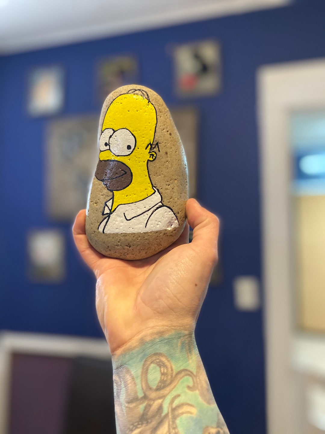 Homer Simpson Pop Rocks Homer Simpson Painted Rock - Etsy
