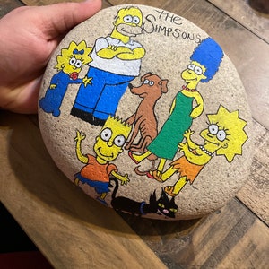 Simpsons Painted Rock