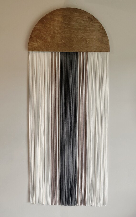 Half Moon Decor Boho Wall Decor Macrame Large Wooden Wall Etsy