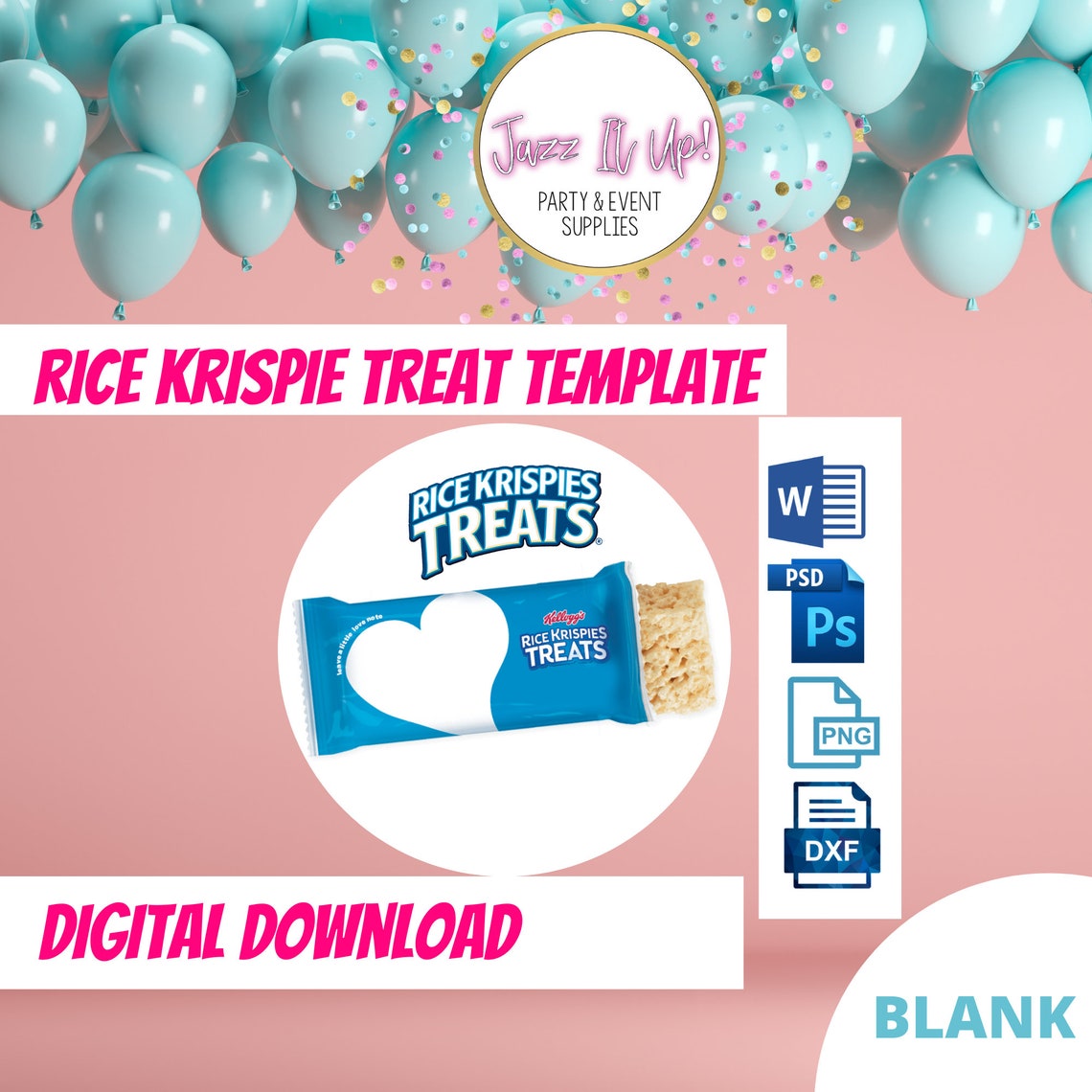 Rice Krispie Treat Wrapper Microsoft Word Doc PSD PNG And Etsy