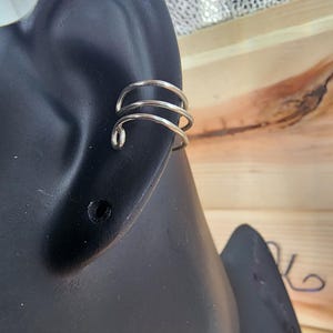 Silver Spiral Ear Cuff | Handmade Non-Pierced Cartilage Jewelry | Gothic Boho Earring | Wire Wrapped Helix Cuff | Magik’s Treasures