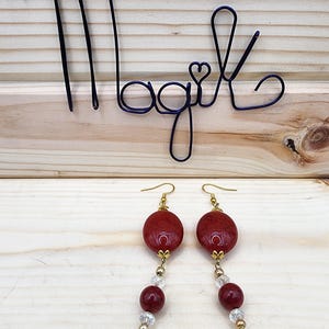 Fiery Elegance Red Stone Earrings – Bold & Beautiful