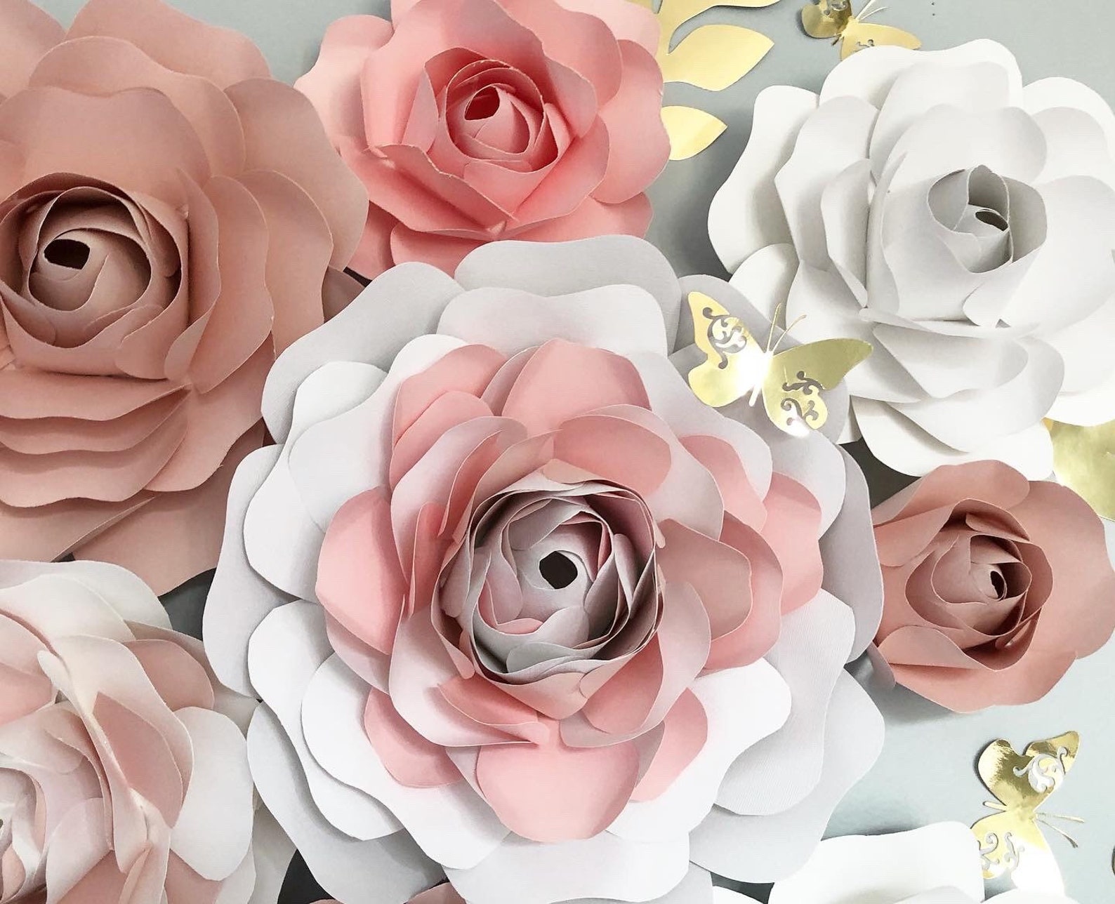Rose Paper Flowers Etsy