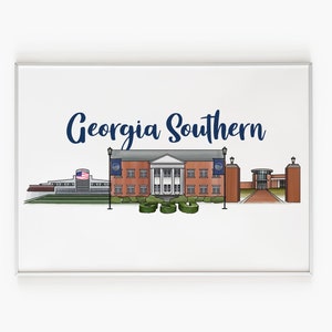 Digital Georgia Southern University Watercolor Print