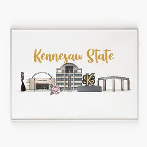 Digital Kennesaw State University Watercolor Print