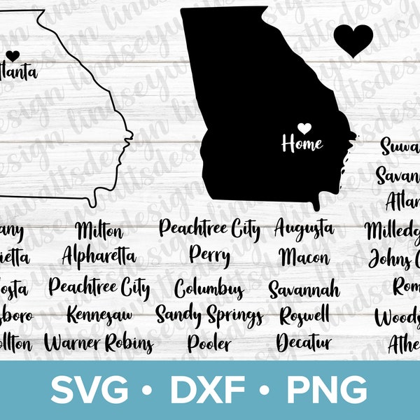 Georgia Heart SVG File, Moveable SVG and DXF, Digital File, Cut file for Cricut and silhouette