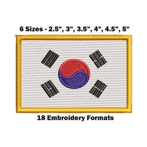 South Korea National Flag - Embroidery Design Download