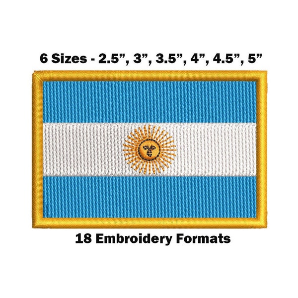 Argentina National Flag - Embroidery Design Download