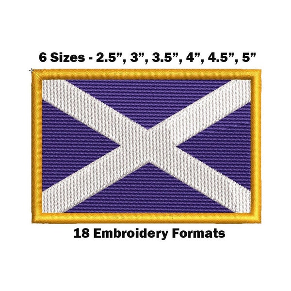 Scotland (St Andrews Cross) National Flag - Embroidery Design Download