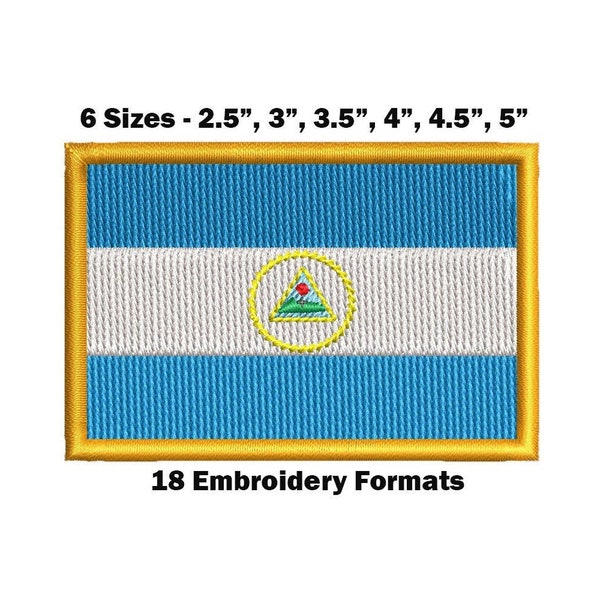 Drapeau national nicaraguayen - téléchargement de motifs de broderie