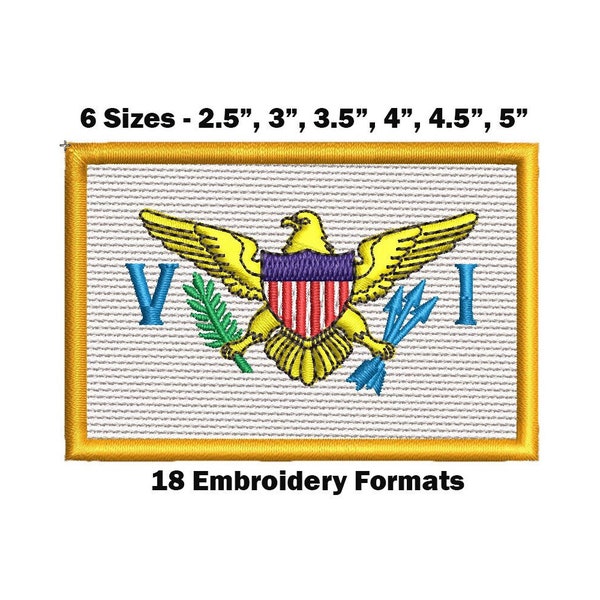 Virgin Islands (US) National Flag - Embroidery Design Download