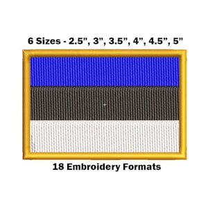 Estonia National Flag - Embroidery Design Download