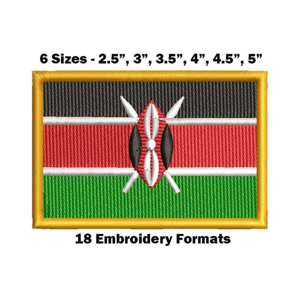 Kenya National Flag - Embroidery Design Download