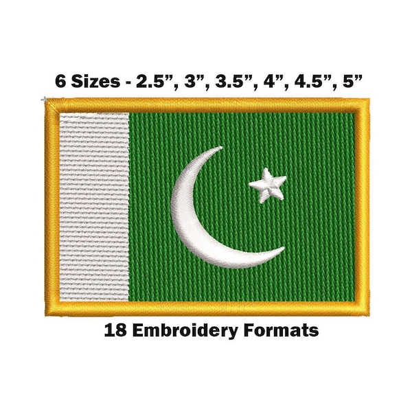 Pakistan National Flag - Embroidery Design Download