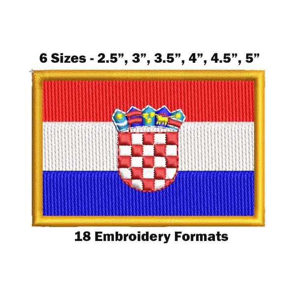 Croatia National Flag - Embroidery Design Download