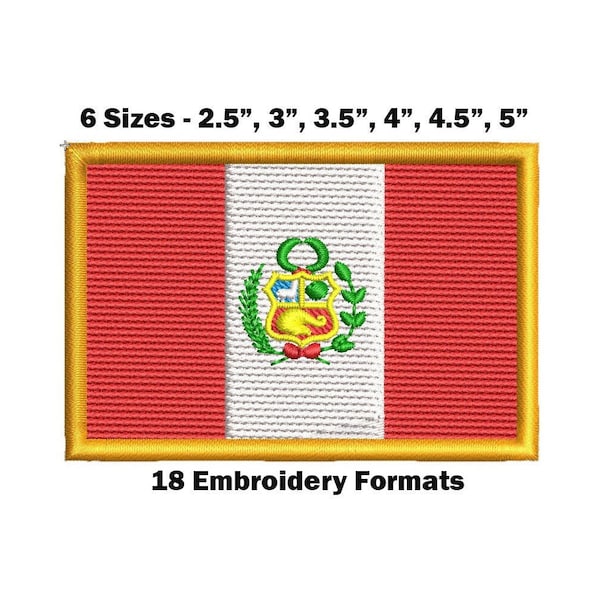 Peru National Flag - Embroidery Design Download