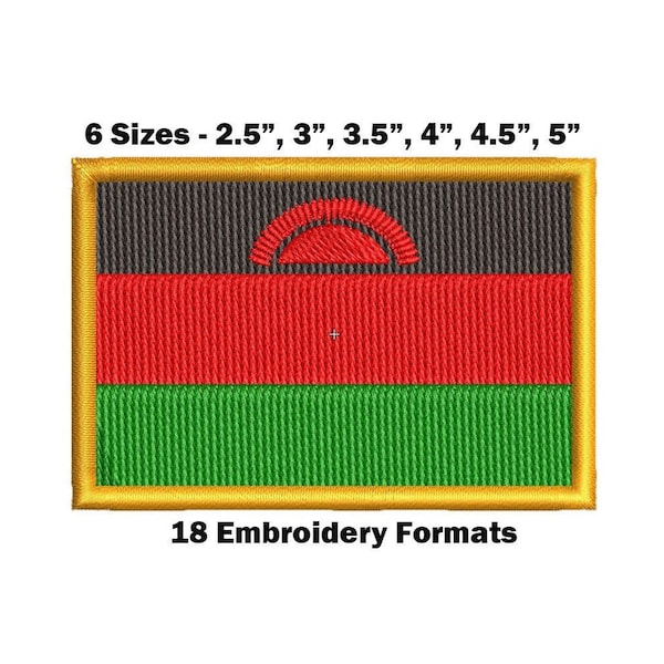Malawi National Flag - Embroidery Design Download