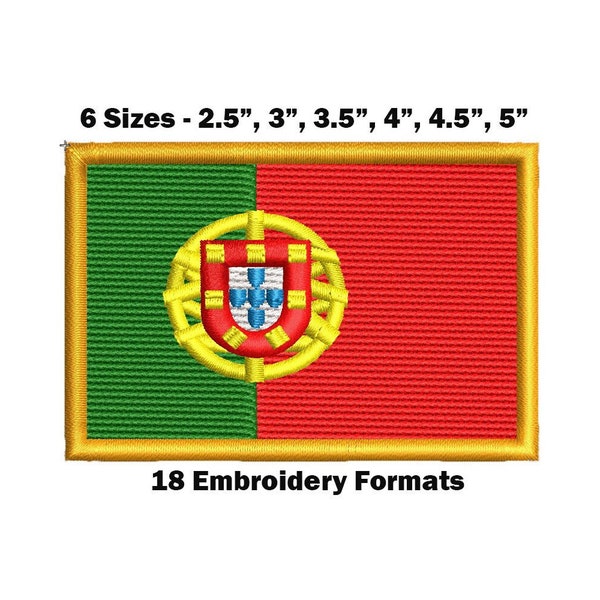 Portugal National Flag - Embroidery Design Download