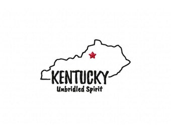 Kentucky Stickdatei für die Stickmaschine in verschiedenen Formaten
