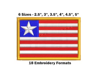 Liberia National Flag - Embroidery Design Download