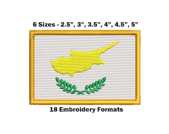 Bandera nacional de Chipre - Diseño de bordado para descargar