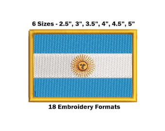 Argentina National Flag - Embroidery Design Download