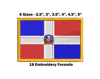 Dominican Republic National Flag - Embroidery Design Download