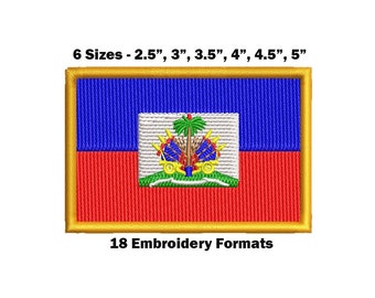 Haiti National Flag - Embroidery Design Download