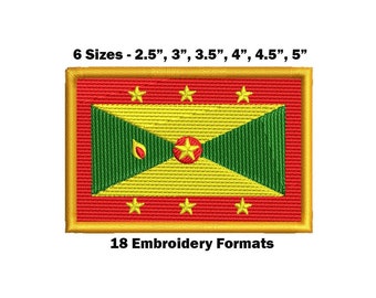 Bandeira Nacional de Granada - Download de Desenho de Bordado