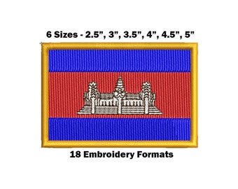 Cambodia National Flag - Embroidery Design Download