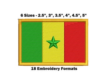 Senegal National Flag - Embroidery Design Download