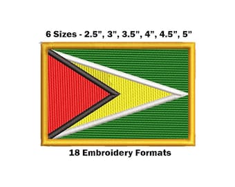 Guyana National Flag - Embroidery Design Download