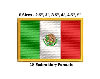 Mexico National Flag - Embroidery Design Download