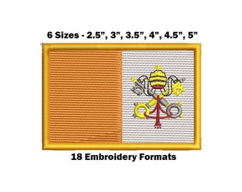 Vatican National Flag - Embroidery Design Download