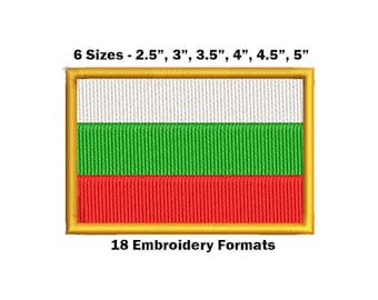 Bulgaria National Flag - Embroidery Design Download
