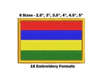 Mauritius National Flag - Embroidery Design Download
