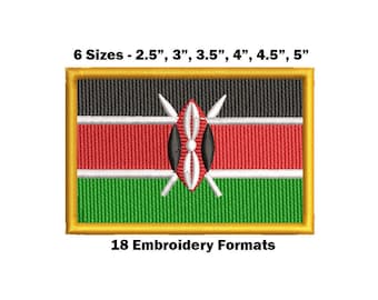 Kenya National Flag - Embroidery Design Download