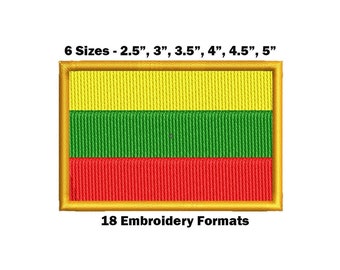 Bandera nacional de Lituania - Diseño de bordado para descargar