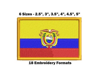 Ecuador National Flag - Embroidery Design Download
