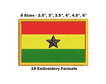Ghana National Flag - Embroidery Design Download