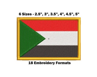 Sudan National Flag - Embroidery Design Download