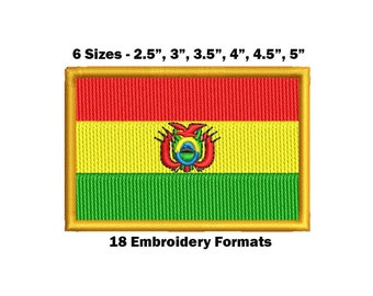 Bolivia National Flag - Embroidery Design Download