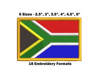 South Africa National Flag - Embroidery Design Download