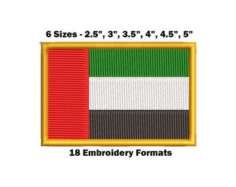 United Arab Emirates National Flag - Embroidery Design Download