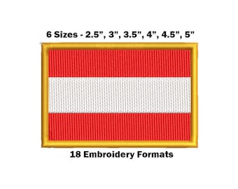 Austria National Flag - Embroidery Design Download