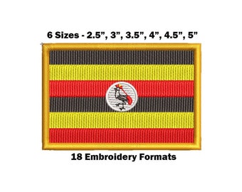 Nationale vlag van Oeganda - borduurwerkontwerp downloaden