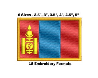 Mongolia National Flag - Embroidery Design Download
