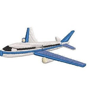 Jet Plane - Machine Embroidery Design in Multiple Formats - Instant Download